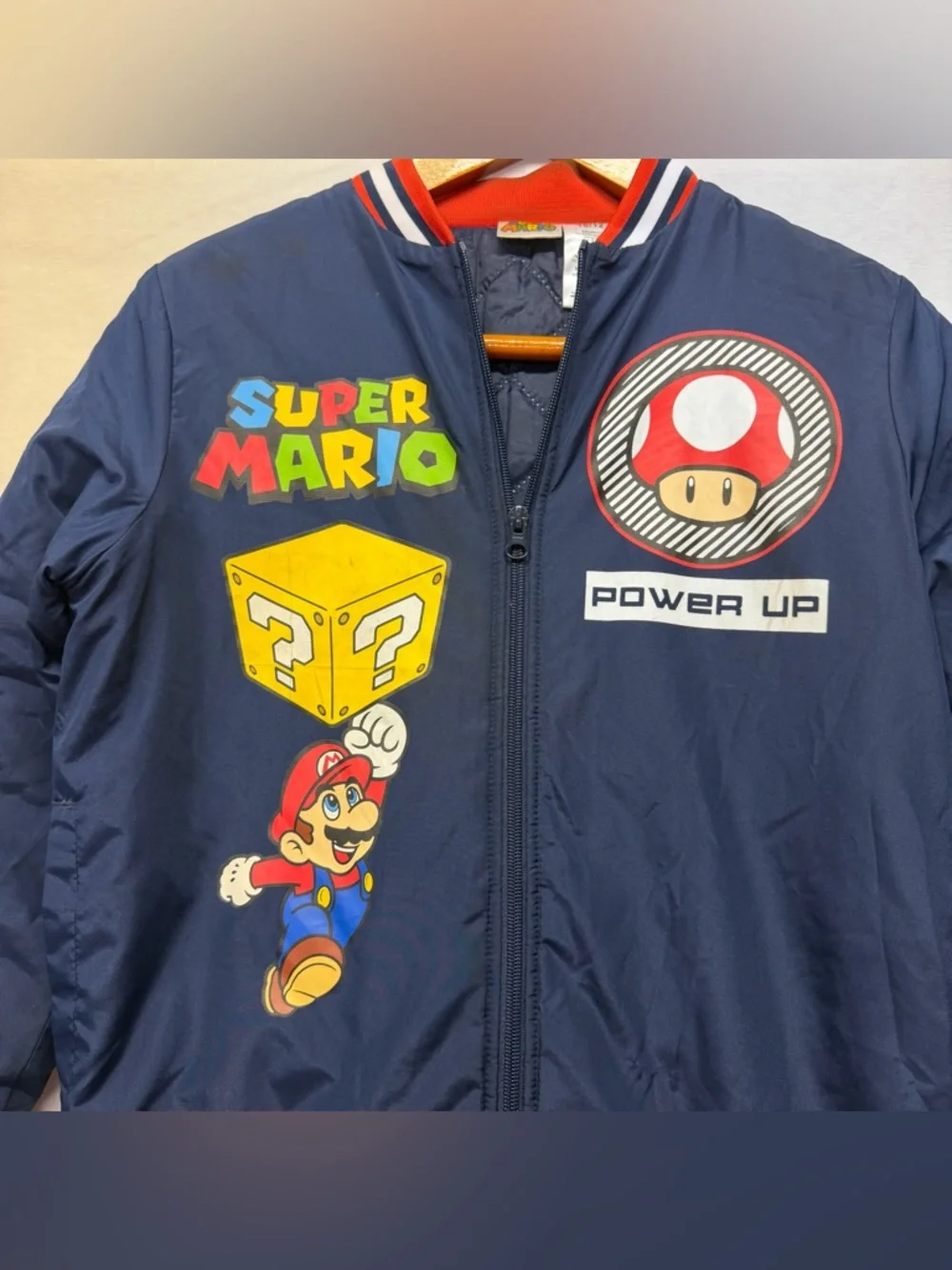 Nintendo Super Mario Admiral Navy‎ Jacket with Red Trim